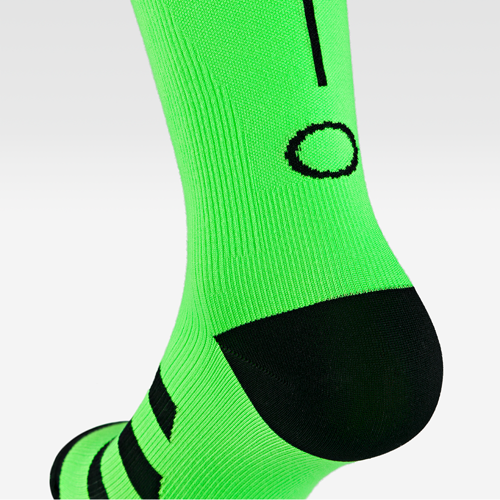 Osock fluo green black detail shot